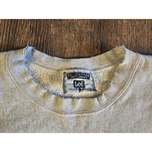 VINTAGE David Letterman Late Show Sweater Adult Large Gray Sweatshirt Distressed - Picture 4 of 8